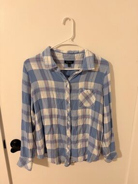Wellworn Casual Flannel Button Down Shirt Size M